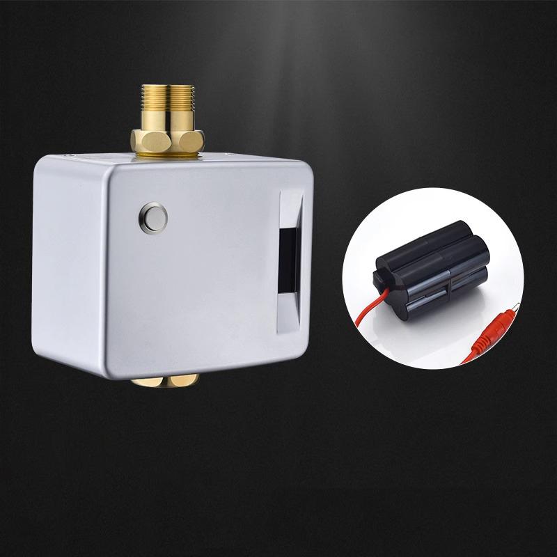 HLK DC Induction Brass Solenoid Valve Automatic Touchless Sensor for Hotel Toilet Flush Valve Water Saving Modern Design