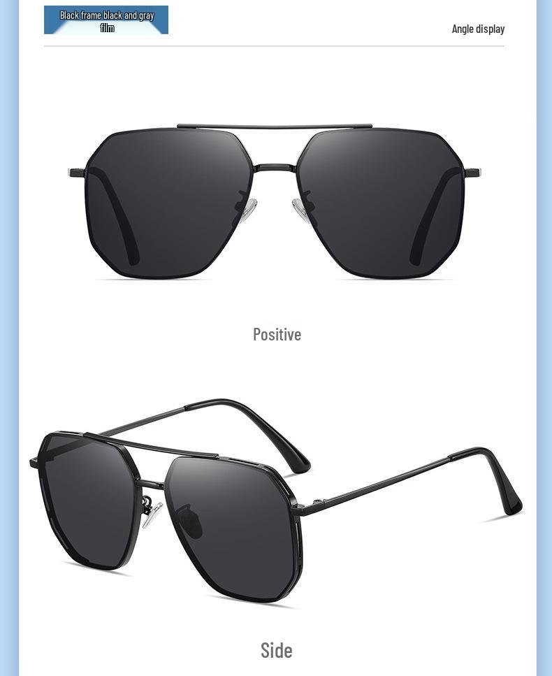 Men's Polarized Nylon Aviator Sunglasses - UV Protection for Driving & Fishing