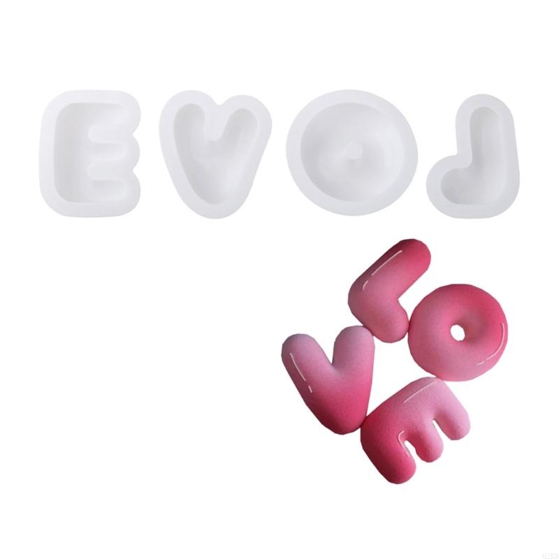 62KD Durable Silicone Molds For Unique Love Letter and Rings Cooking Delights