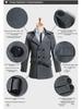 Men's Mid-Length Woolen Double-Breasted Windbreaker with Velvet Lining - Autumn/Winter 2021 Trend