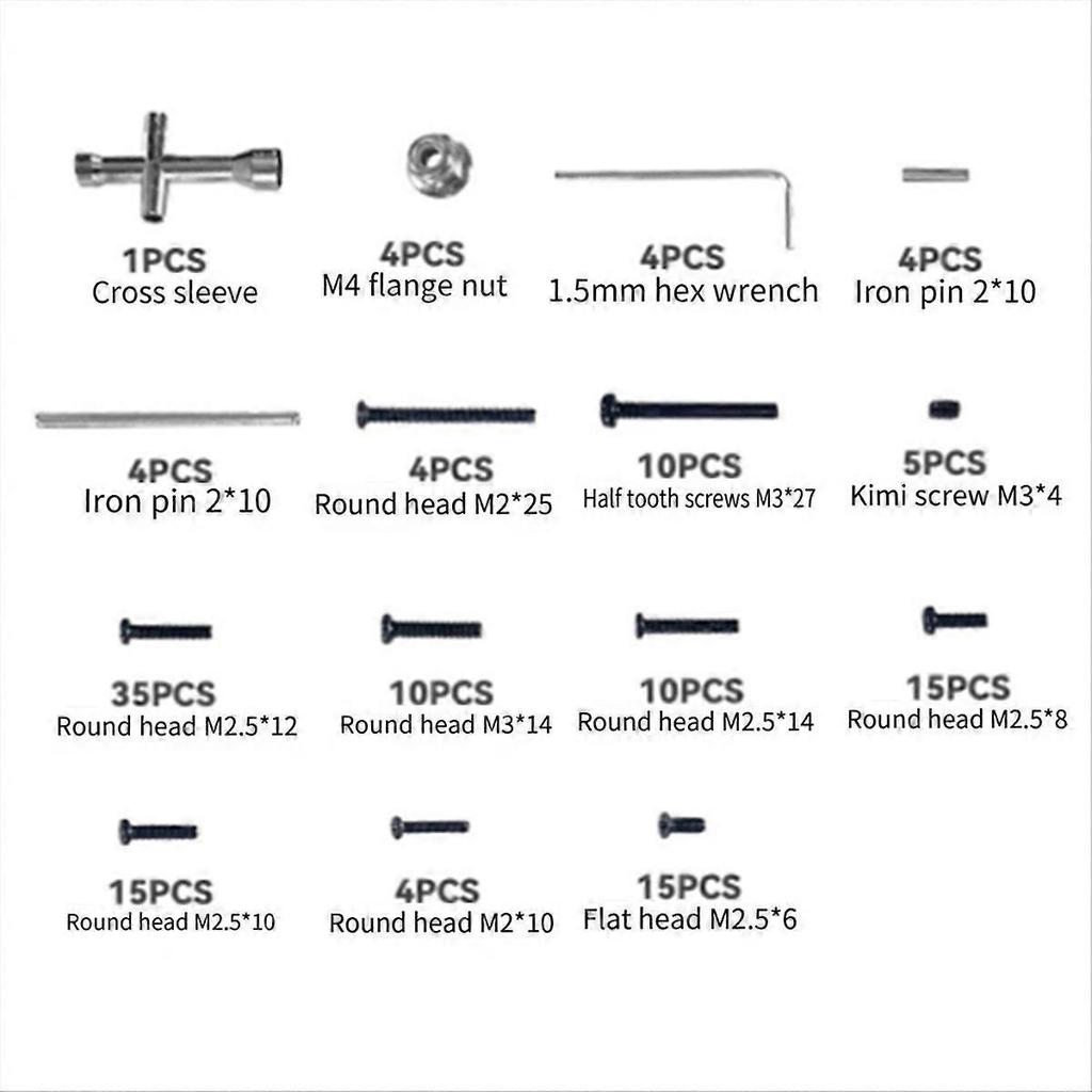 Screw Tool Accessories Box For 1/16 16207 16208 16209 RC Car