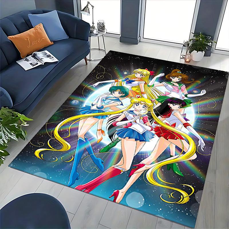 1pc Sailor Moon Anime Chair Mat - Office Desk Pad with Sailor Scout Design, Non-Slip Carpet for Home Decor, Suitable for All Seasons, Perfect Gift Ide