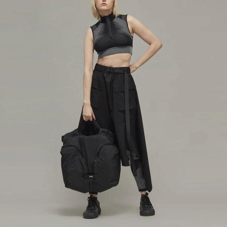 Y-3 Logo Half-Zip High Neck Sports Tank Top Women tops Black HY5875