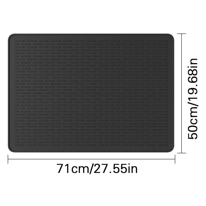 

1PCS Stove Top Cover Protector Mat Non-Slip Silicone Heat Resistant Mat for Kitchen Countertop Dish Drying Rack Pad with M&Rectangular чёрный