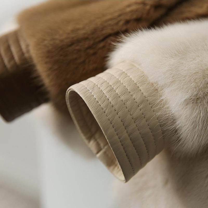 Plush Jacket Female Autumn Big Size Soft Comfortable Loose Imitation Mink Jacket Solid Color Cardigan Silky Jacket