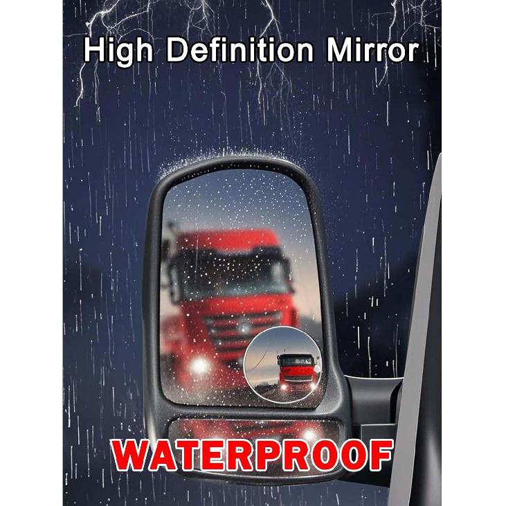 2Pcs Large Stick-on Blind Spot Car Mirror, 3.75" Convex Rear View Mirrors | Non-Adjustable Big Round HD Glass Blindspot Convex Rearview Mirror for