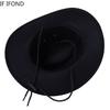 Artificial Suede Western Cowboy Hats Big-edge Gentleman Cowgirl Jazz Hat Outdoor Vacation Cap Party Cosplay Hat