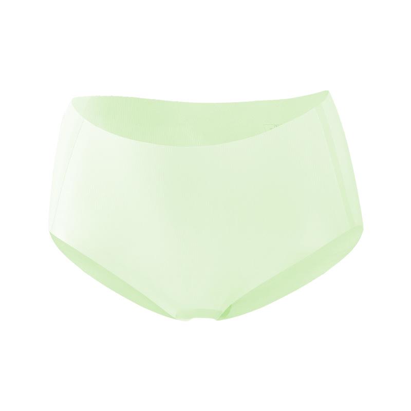 Women's Antibacterial Mulberry Silk Seamless Quick-Dry Mid-Waist Panties - Ultra-Thin, Breathable, Cooling Sensation for Summer.