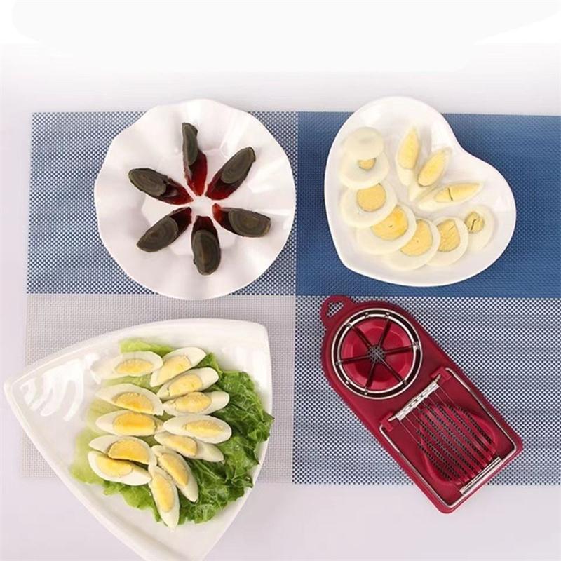 Two-in-one Preserved Egg and Egg Slicer Household Stainless Steel Egg Slicer Bananas Strawberries Slicer