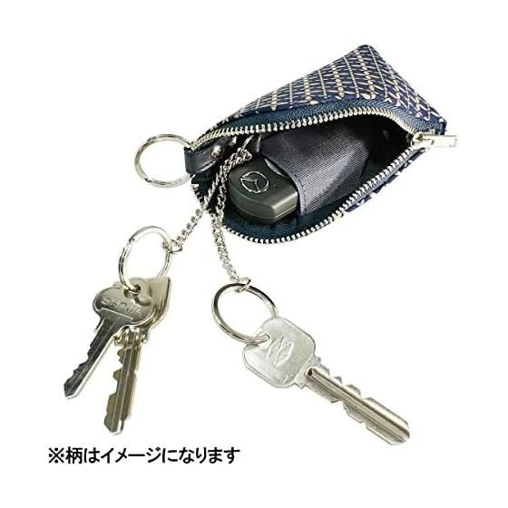 Inden-ya Inden Key Case, Deerskin, HISOCA, Dragonfly Pattern, Black Base x Black Lacquer, 9405-01-008