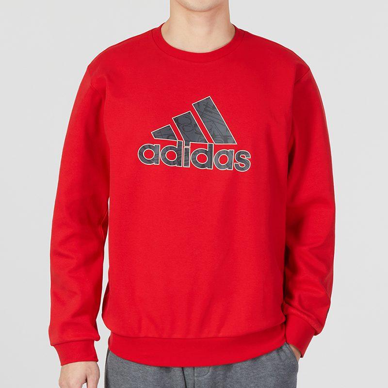 Adidas CNY Sweatshirts Men's Red Crew Neck Moderate Regular HZ3025