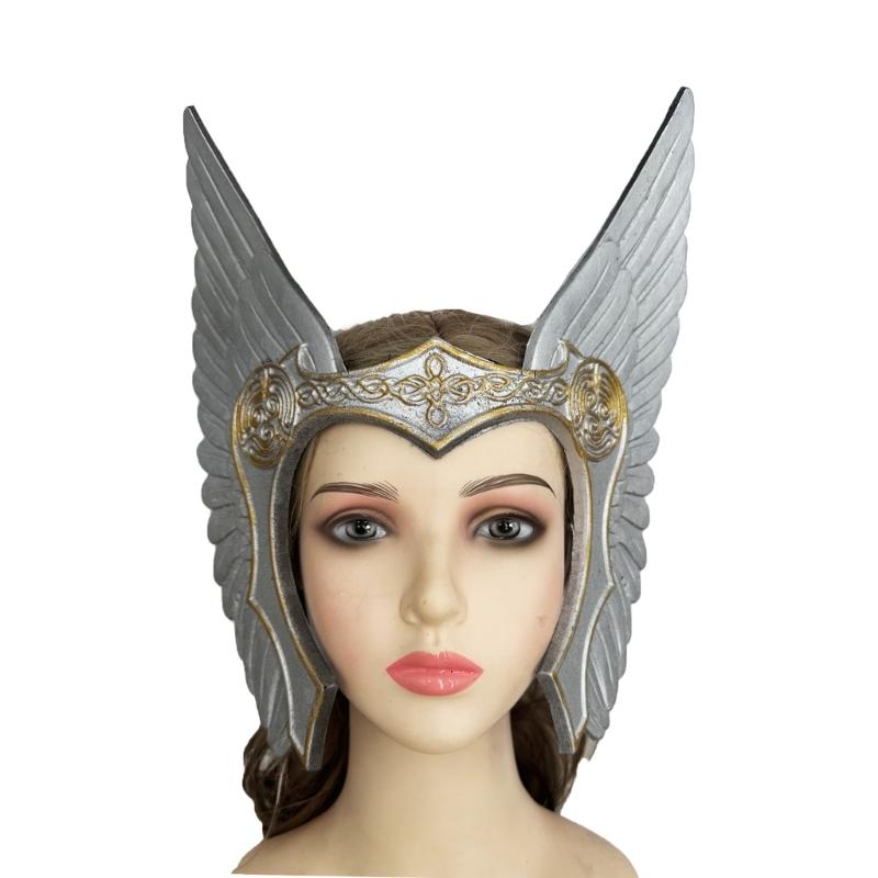 Valkyrja Warriour Headband Valkyrja Hair Accessories Medieval Vikinges Costume for Mardi Gras Halloween Cosplay Party