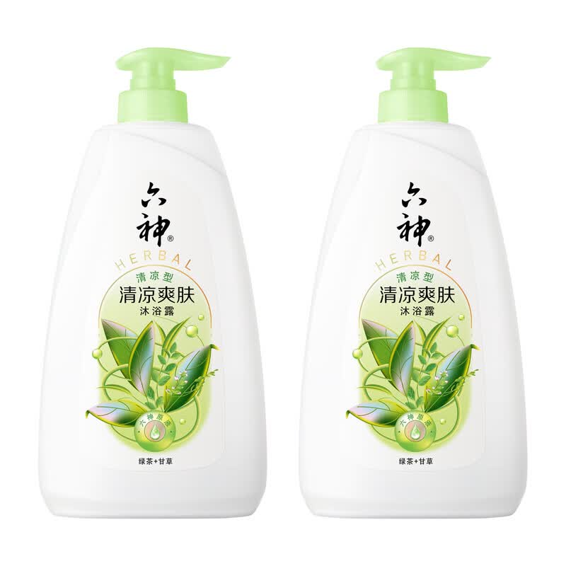 Liushen Cooling & Refreshing Body Wash 1L x 2 Pack
