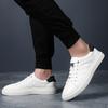 Fashion Brand Mens Casual Shoes Flat Black White Shoes Breathable Soft Male Footwear