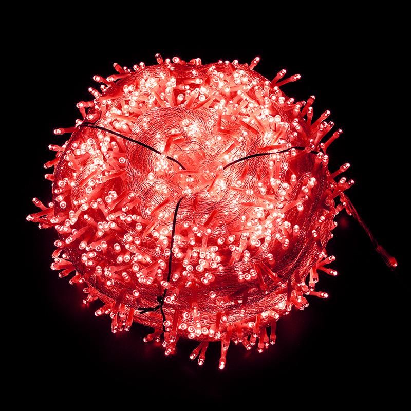 

Уличные мерцающие светодиодные гирлянды для украшения сада, фестиваля, свадьбы и Рождества 10m 100 Lights красный
