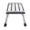 RV Step Stool Multifunctional Rubber Feet Silver Gray Stable Aluminum Alloy RV Foldable Step Stool