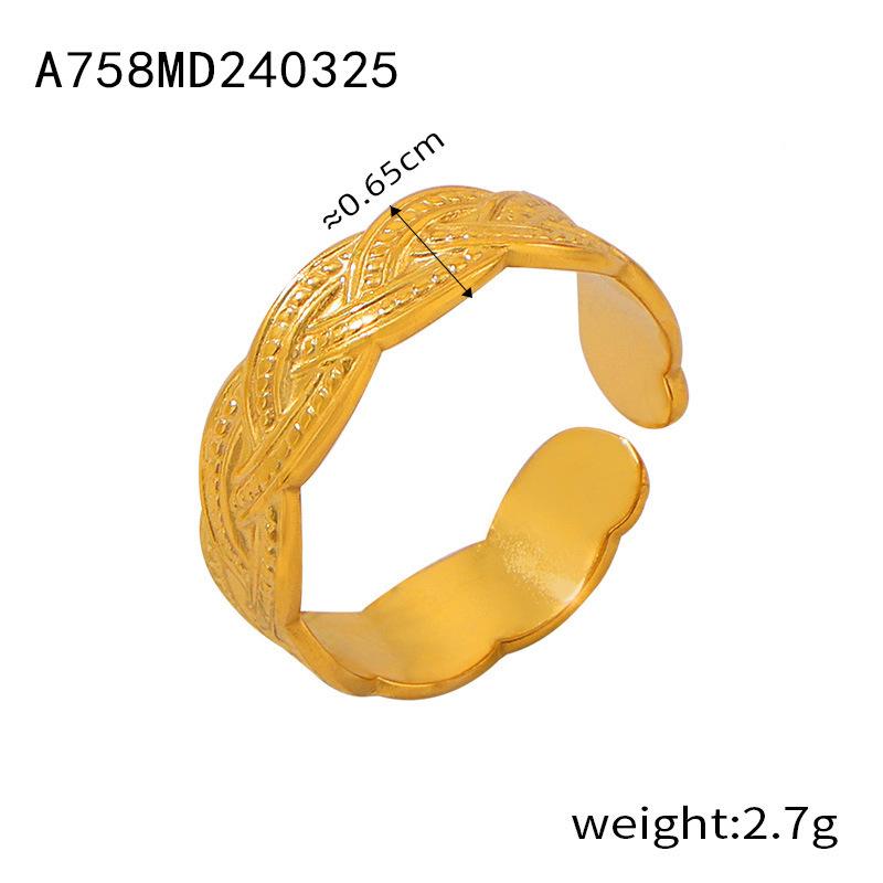 Ring Irregular Texture Texture Geometric Ring Concave and Convex Creative Design Temperament Simple Ring Jewelry