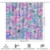 Purple Watercolor Shower Curtain With Pink Flowers: Decorative Waterproof Bath Fabric For Bathroom Accessories Pink Purple Blue
