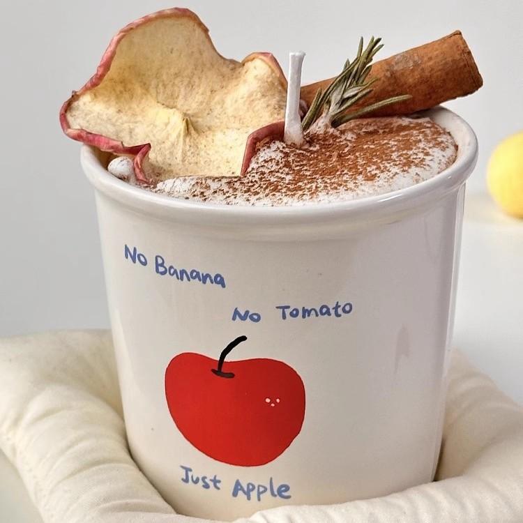 Scented Candles Baked Apple Latte Coffee Modeling Bedside Bedroom Atmosphere Ornament