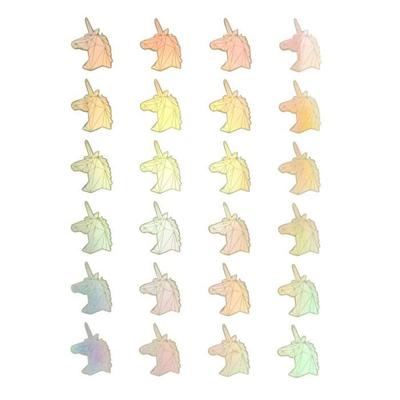 Holographic Sticker - MEGACREA DIY - Unicorn - 48 Pcs - 2.5 X 1.8 Cm - Mixed