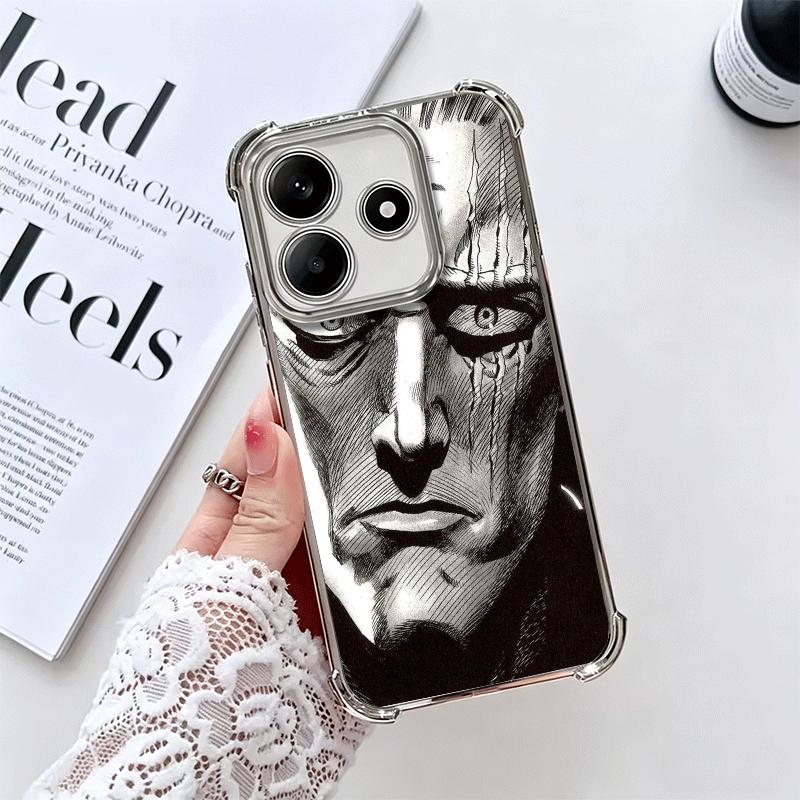 

One P-Punch-Mans Saitama King Soft Phone Case For Xiaomi Redmi Note 14 15 Pro Plus 13 12 11S 11T 5G 10 9S 9 Plating Anti-Fall Fu Redmi Note 11S 4G