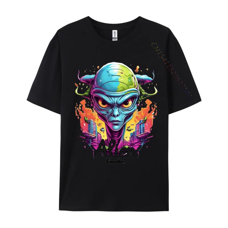 Exploring Extraterrestrial Wonders Alien Tshirt Gift TShirt Cotton Man T Shirt Custom Popular Tshirts