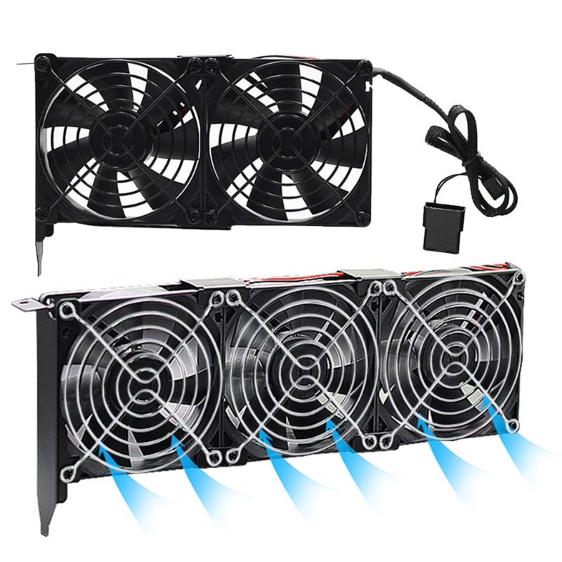 VGA Cooler Dual-Fan/ Three Fans 80mm Graphics Card Heatsink GPU Radiator Partner Ultra Universal High Speed Quiet