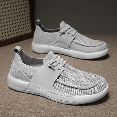 Summer Casual Fly-woven Men's Shoes Breathable and Versatile Running Shoes Dad Walking Soft-soled Driving Shoes