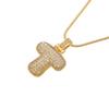 ZHUKOU high quality crystal brass gold letter necklace for ladies good friends couple birthday gift model: VL34
