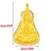 Women's Gold Guanyin Pendant: Ethnic Style Good Luck Bodhisattva Amulet.