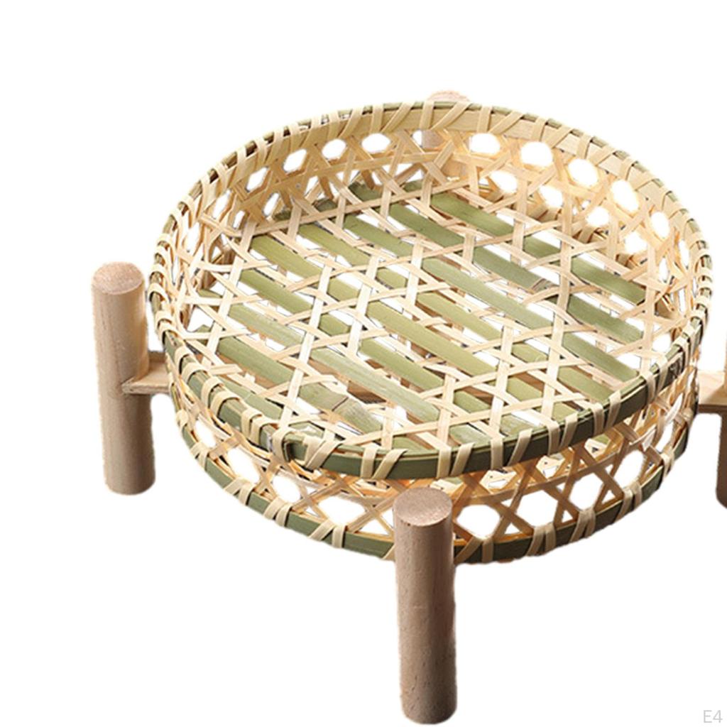 Zestaw tac bambusowych do spożywania posiłków na świeżym powietrzu i rozrywki