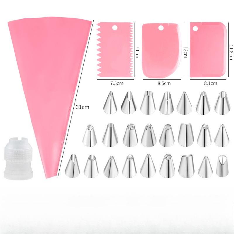 Stainless Steel Piping Nozzle Set, Cake Decorating Tools, Cream Gel Piping Tips, EVA Piping Bags, Heavy-duty