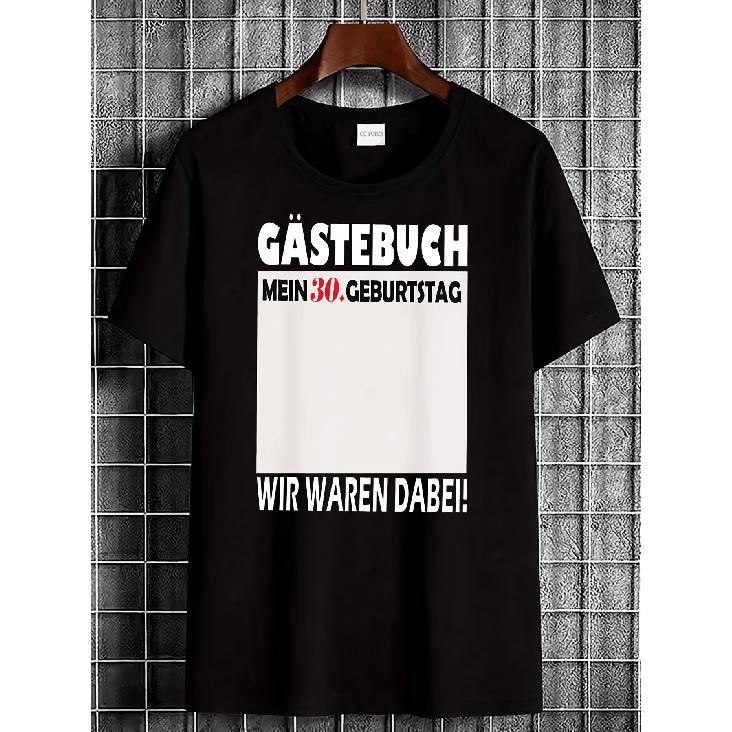 Black T Shirt Guest Book My 30th Birthday We Were There Party Celebration Gift for Men Women Birthday Event Wear
