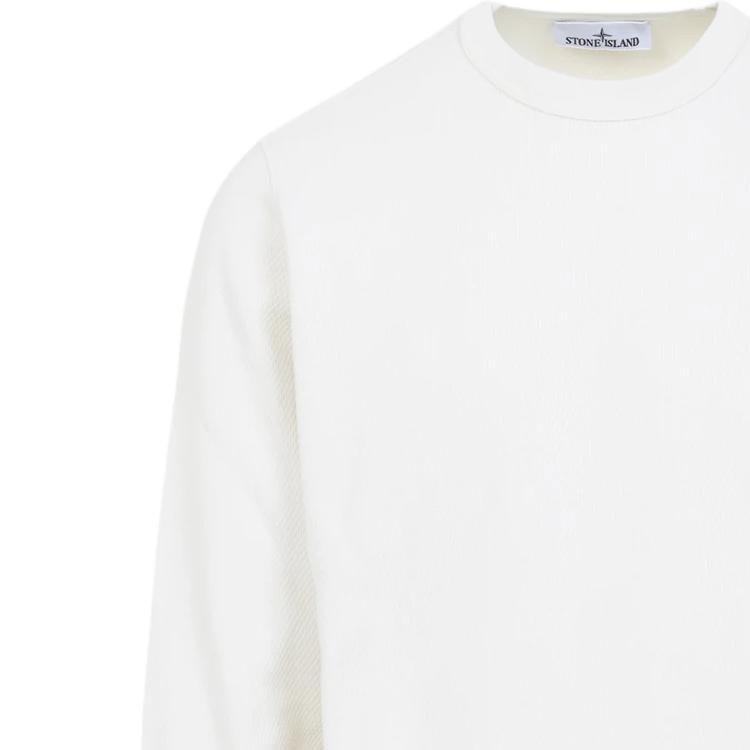 STONE ISLAND Ss26 Solid Color Crew Neck Pullover Long Sleeve Sweatshirt Men Sweatshirt L1S156100011S0297V0093