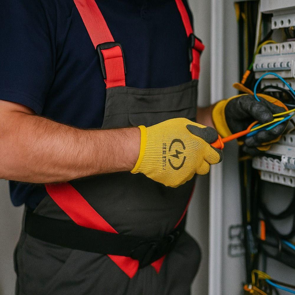 Flexible Electrician Work Gloves 400V Rubber Gloves Mittens Protective Gloves  Hand Protection