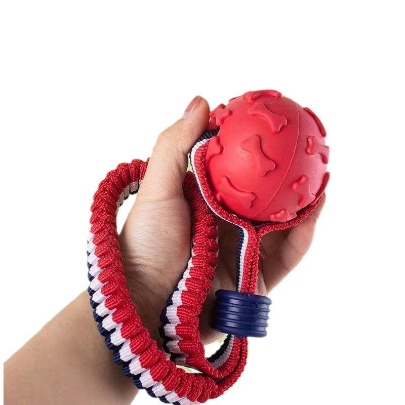 Large Breed Dog Training Ball with Rope – Interactive Toy for Malinois, Golden Retriever, German Shepherd