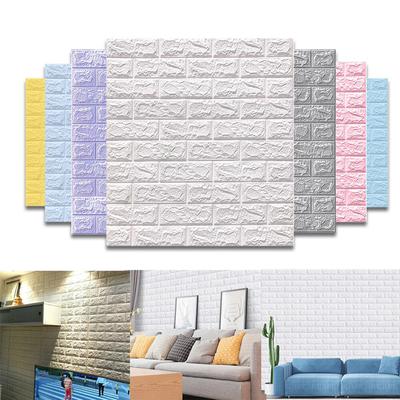 10/20pcs 3D Wall Stickers Self Adhesive Foam Pane Room Decor Waterproof Peel and Stick Wallpaper for Interior Decoration