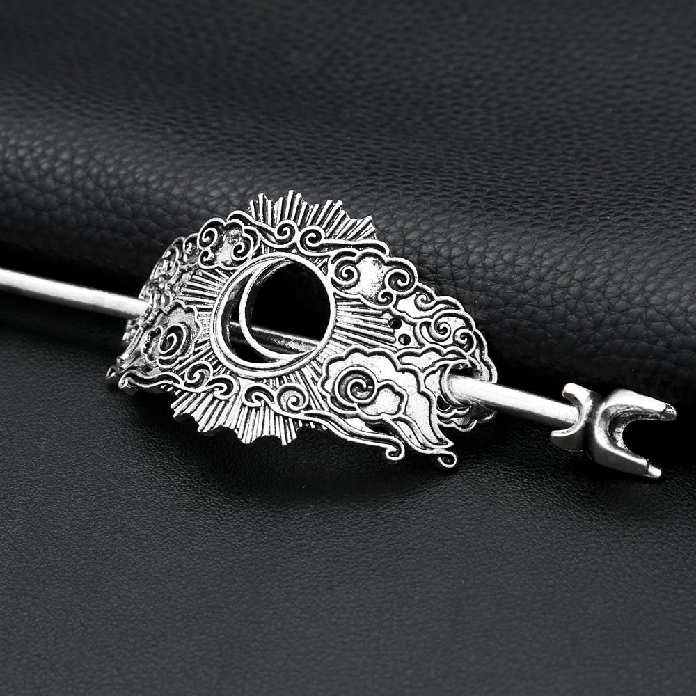 Vintage Nordic Metal Hollow Butterfly Hair Stick For Women Men Fashion Silver Color Viking Amulet Handmade Alloy Hair Accessory