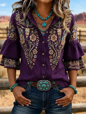 Dubbele manchet POLO kraag dames top Europese en Amerikaanse nieuwe mode casual kleding temperament forensische casual