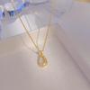 Elegant Cat's Eye Tulip Necklace: Chic Chinese Style Clavicle Chain for Women