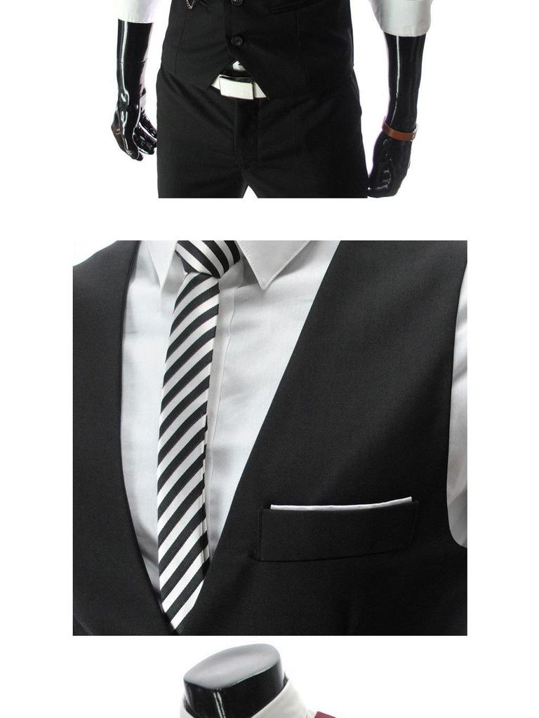 Koreansk Stil Slim Fit Herrväst med Tre Knappar - Trendig Brittisk Affärsmode i Fyra Färger