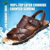 Stora storlekar 48 Män Läder Sandal Sommar Klassiska Män Skor Tofflor Mjuka Sandaler Män Roman Bekväma utomhus promenadskor