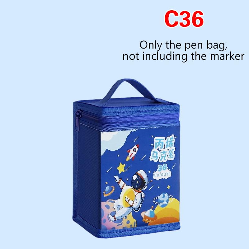 

Zipper Marker Pen Case Large Capacity Art Markers Canvas Storage Bag 12/24/36/48/60/80/120 Pcs Portable Marker Pen Holder C36