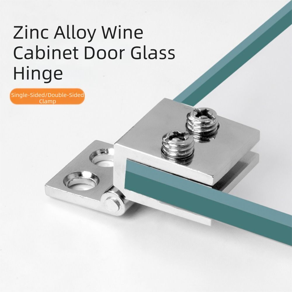 Zinc Zinc Zinc Alloy Door Hinge Clamp 0 Degree Cabinet Door Hinge Durable Glass Clamp  Wine Cabinet