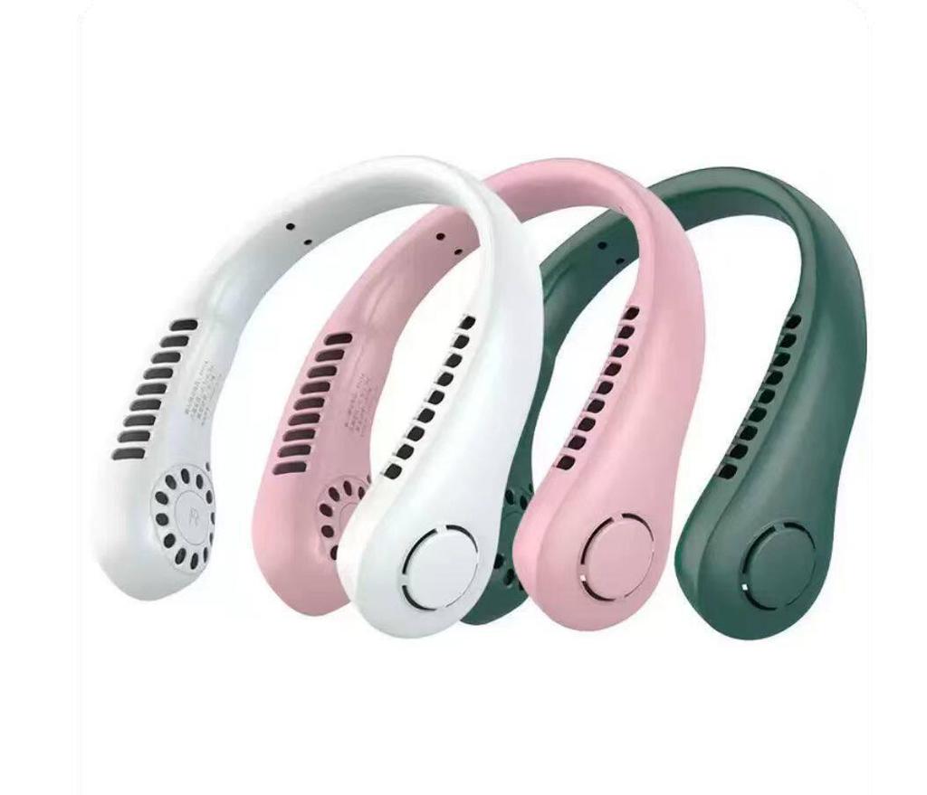 2025 Lazy Neck Fan: USB Rechargeable, 100-Speed, Bladeless, Ice Ceramic Cooling