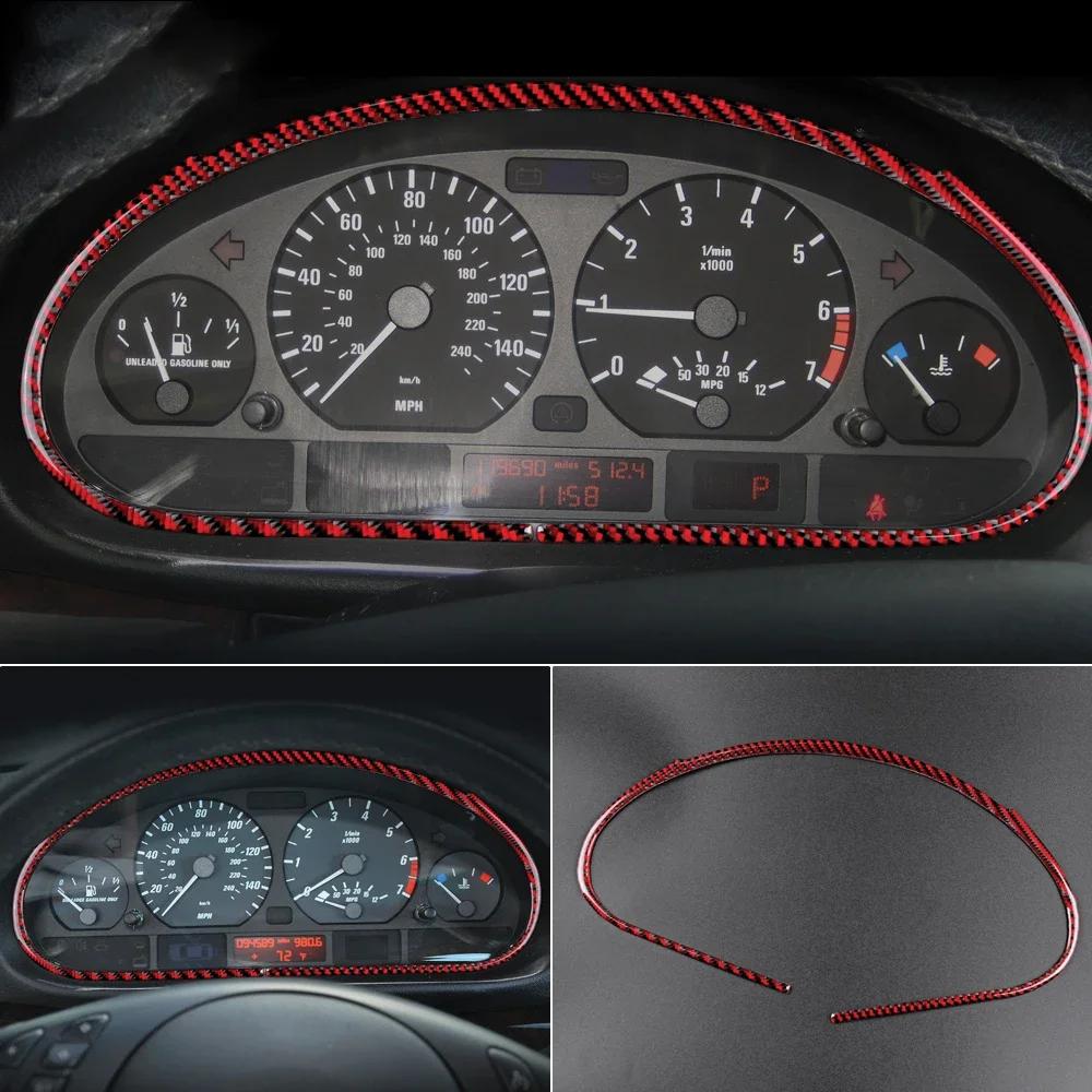 Para BMW Serie 3 E46 1998-2006 Fibra de Carbono Panel de Instrumentos Velocímetro Marco Embellecedor Cubierta Tablero Protector Accesorios Interiores