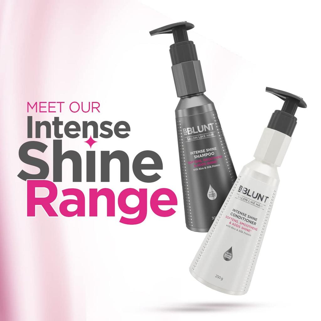 BBLUNT Intense Shine Conditioner For All Hair Types Deep Conditioning For Soft Smooth Glossy Hair Salon Finish 250 g