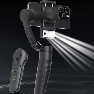 M03 Three-Axis Mobile Stabilizer: Anti-Shake Gimbal for Live Streaming with AI Face Tracking & Detachable Remote Control