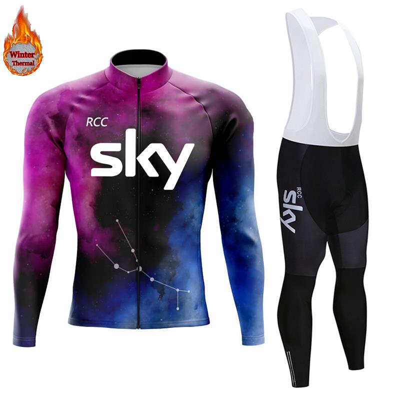 2026 Winter Warm Cycling Clothing Set Thermal Fleece Cycling Jersey Men's Mtb Clothing Man Blouse Uniform Bicycle Clothes Complete Set