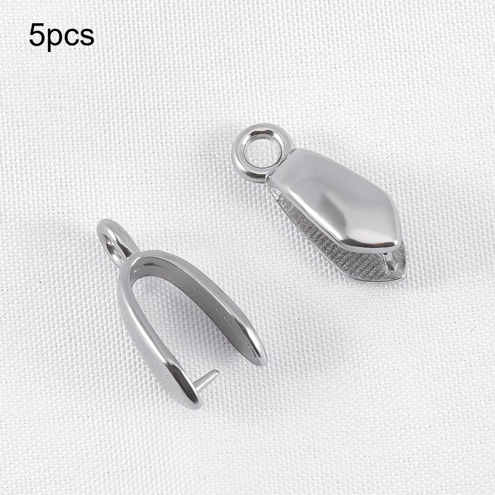 5 Stück 10 Stück Edelstahl-Anhänger-Klemmclip-Verschlusshaken für DIY-Halsketten-Schmuckherstellungsmaterial